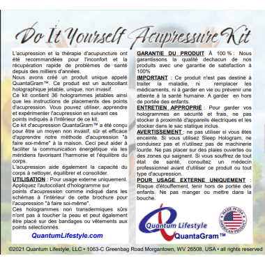 KIT DE 36 QUANTAGRAMS "RELIEF" SOULAGEMENT